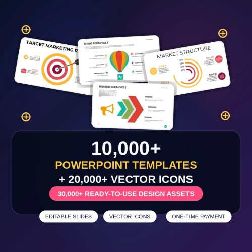 10,000 PowerPoint Templates + 20,000 Vector Icons