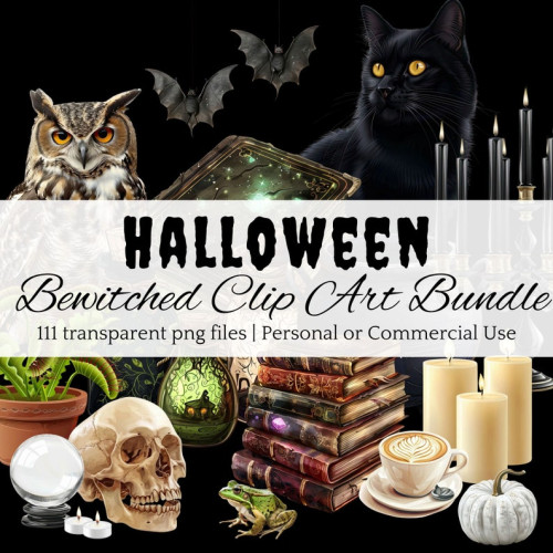 111 Halloween Clip Arts