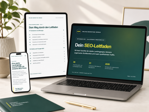 Einblicke in den SEO-Leitfaden 2026 auf Desktop, Tablet und Smartphone
