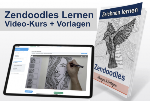 Zendoodle-Videokurs mit Vorlagen