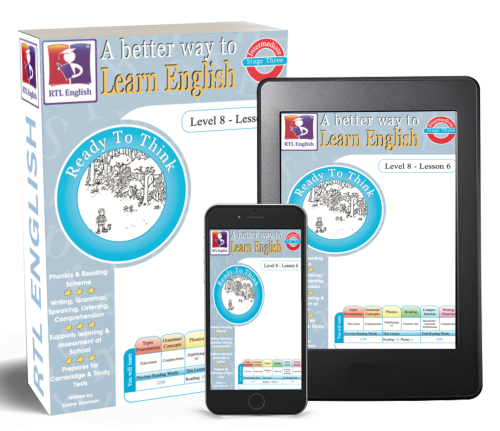 Home Learning Pack for ages 10-12 - RTL English Level 8