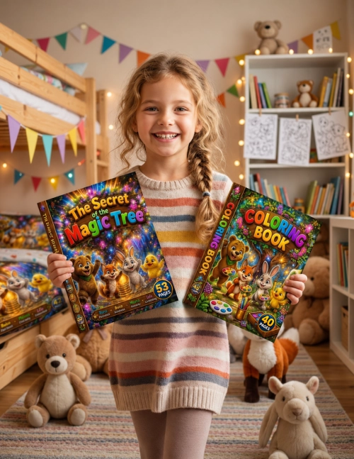 Magic Tree Forest Adventure – Story & Coloring Book
