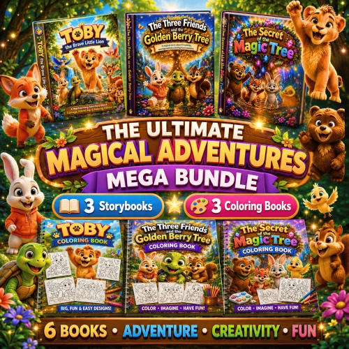 Ultimate Kids Mega Bundle – 3 Stories + 3 Coloring Books