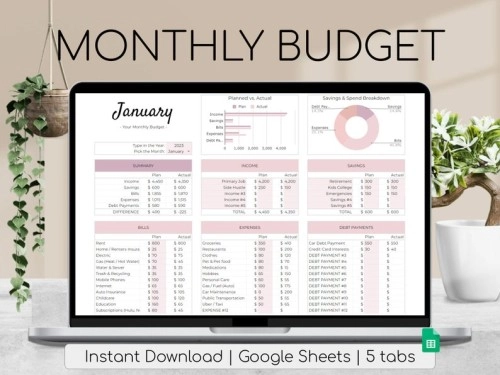 Monthly Budget Planner (Google Sheets)